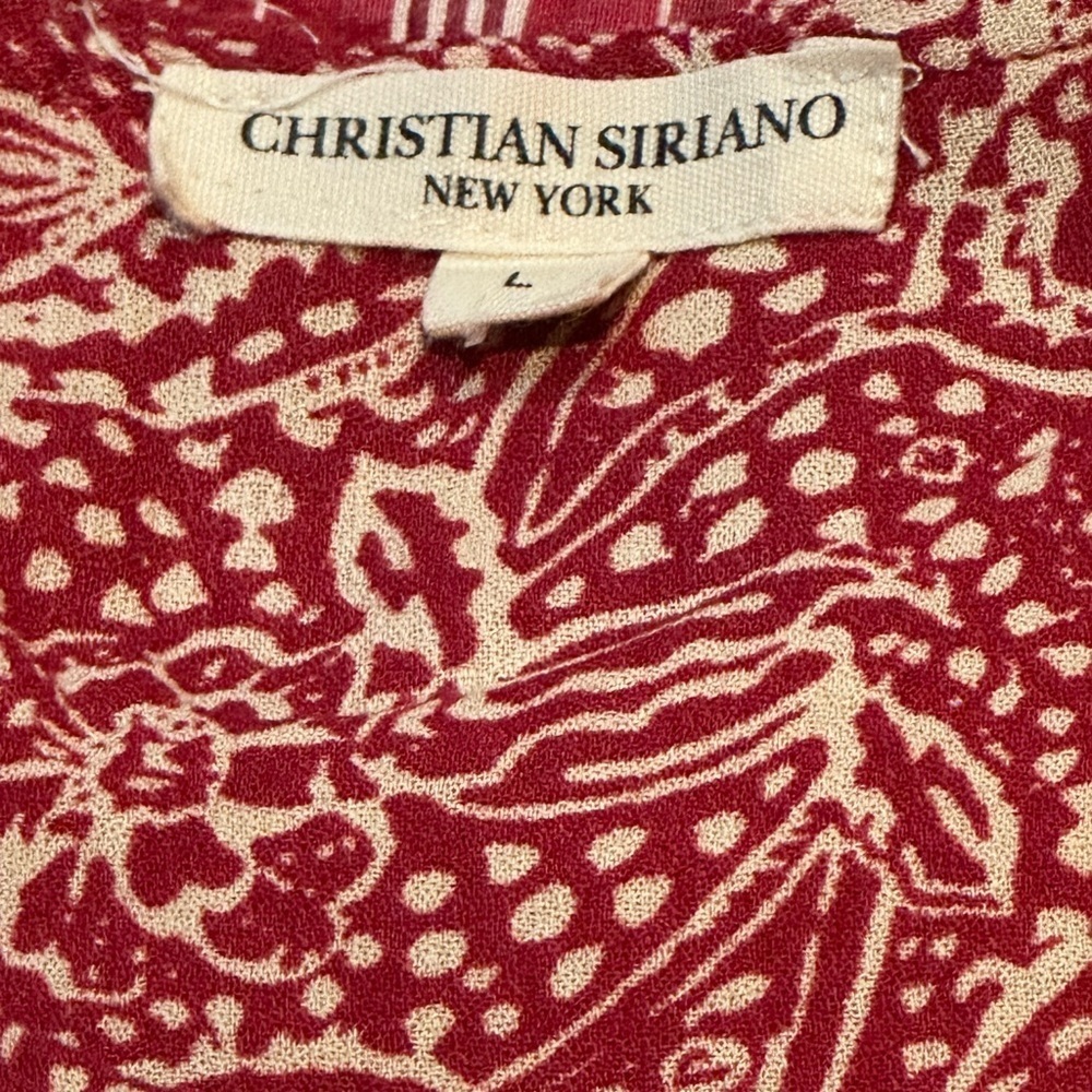 Christian Siriano Red Paisley Blouse - Picture 6 of 9